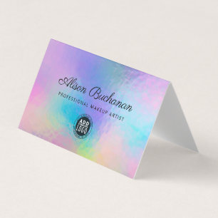 Holografiskt skript Modern Business Owner Business Visitkort