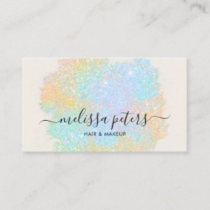 Holografiskt skript Modern Glitter Gnistra Visitkort