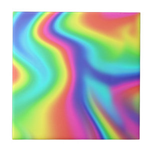 Holografiskt tie Dye Ceramic Tile Kakelplatta
