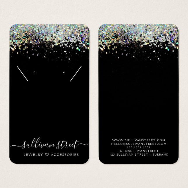 Holografiskt Visning för Glitter-avläsningar i Nec Visitkort (Framsida & baksida)