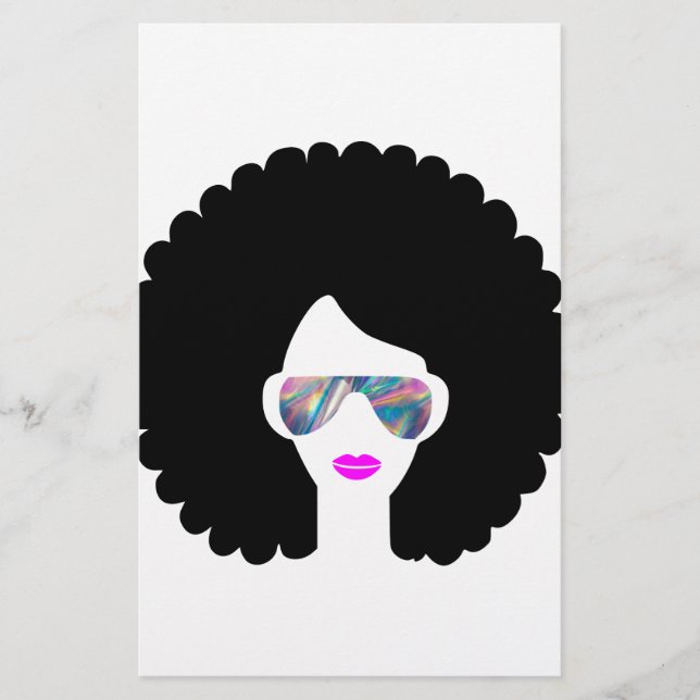 hologram afro-flicka (Framsida)