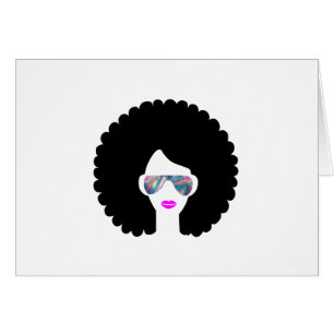 hologram afro-flicka hälsningskort