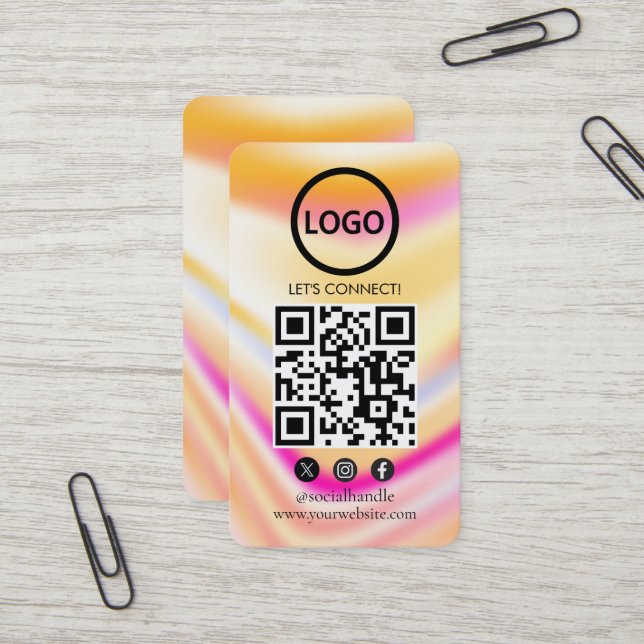 Hologram, Anpassningsbar Cards Modern, Social Medi Visitkort (Fram/Back In Situ)