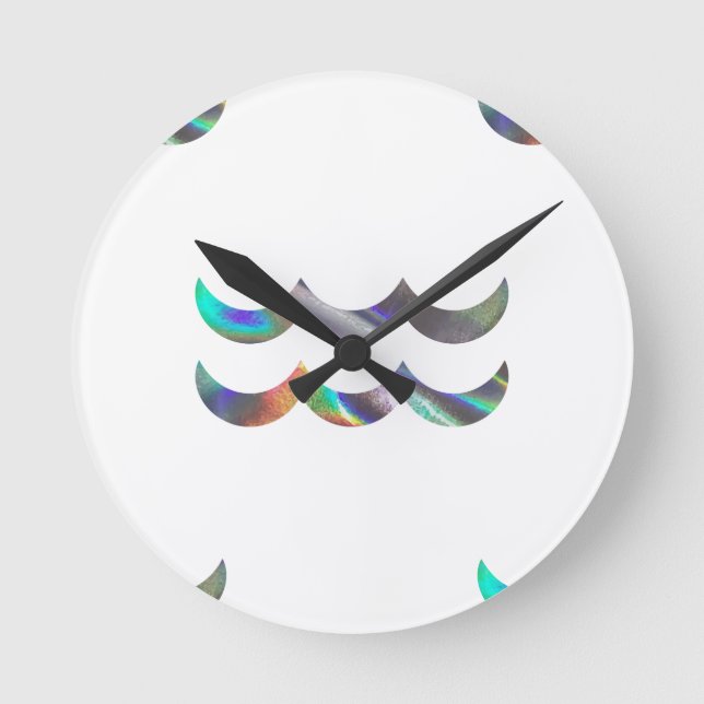 hologram Aquarius Rund Klocka (Framsida)