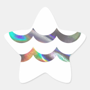 hologram Aquarius Stjärnformat Klistermärke