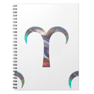 hologram Aries Anteckningsbok Med Spiral