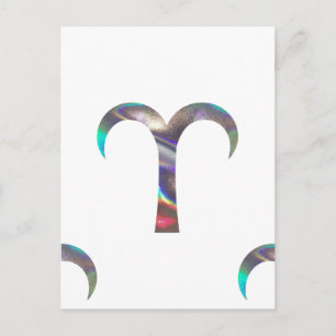 hologram Aries Vykort