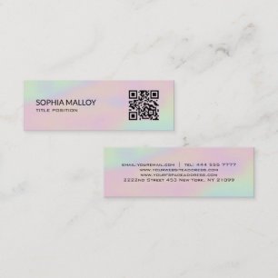 Hologram - bakgrund QR-kod Mini Visitkort