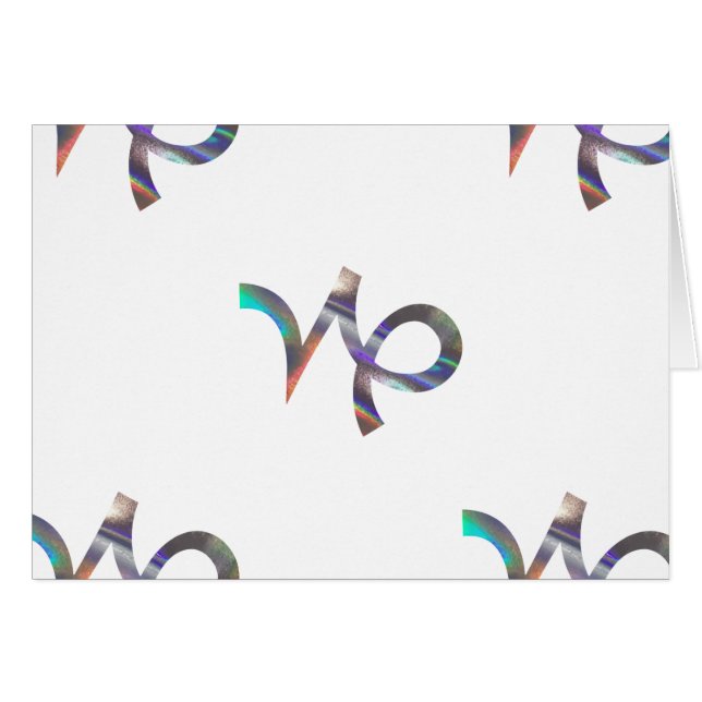 hologram Capricorn Hälsningskort (Framsidan Horizontal)