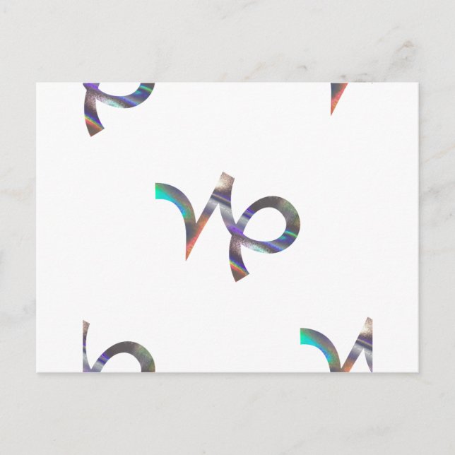 hologram Capricorn Vykort (Framsida)