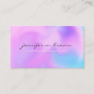 hologram COLORFUL lila Essential Oils Visitkort