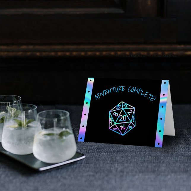 Hologram D20 Äventyr färdigt | PnP Tabletop Tack Kort (Skapare uppladdad)
