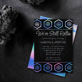 Hologram D20 | PnP Tabletop Dice Förlovningsfest Inbjudningar