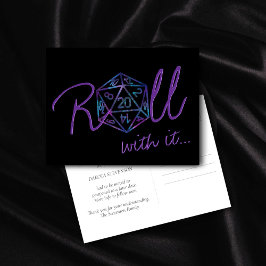 Hologram D20 | PnP Tabletop Gamer Ändring av datum Vykort