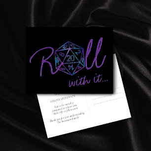 Hologram D20   PnP Tabletop Gamer Ändring av datum Vykort