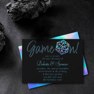 Hologram D20-spel på   RPG Fantasy Tabletop Dice Inbjudningar