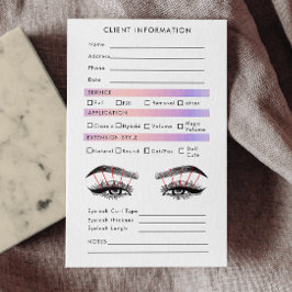 Hologram Eyelash Extension Klientpost Karta Visitkort
