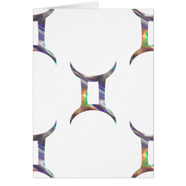 hologram Gemini Hälsningskort (Framsidan)