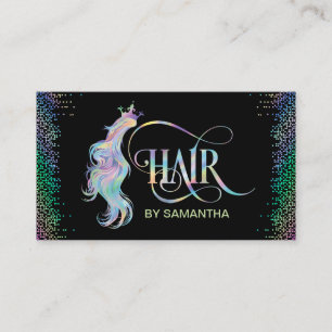 Hologram Hair stylist modern holograf Visitkort