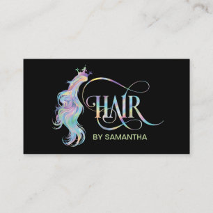 Hologram Hair stylist modern holograf Visitkort