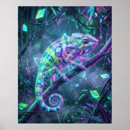Hologram Kameleont Data Vine Poster
