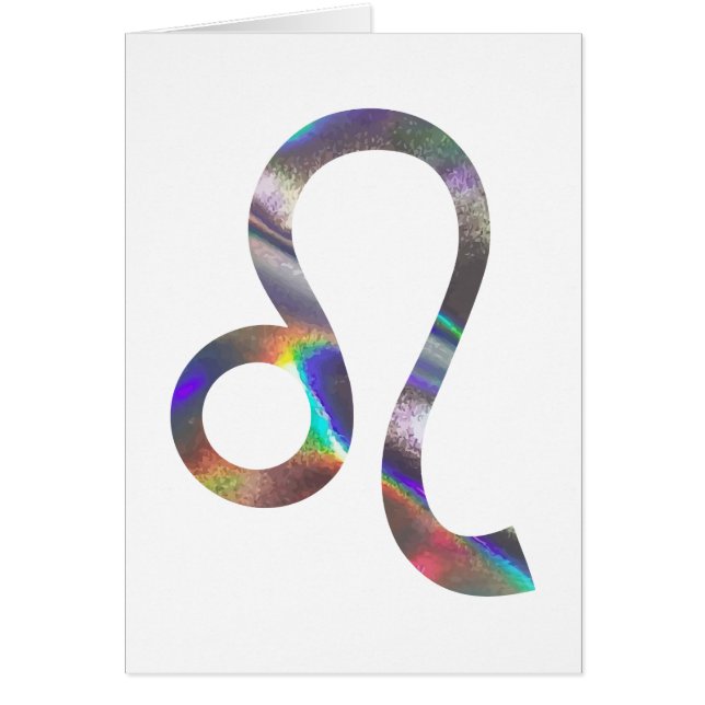 hologram Leo Hälsningskort (Framsidan)