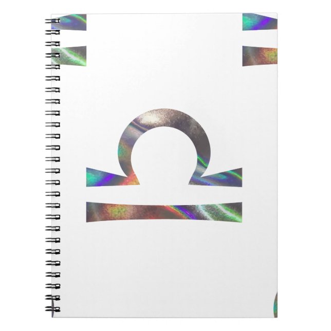 hologram Libra Anteckningsbok Med Spiral (Framsidan)