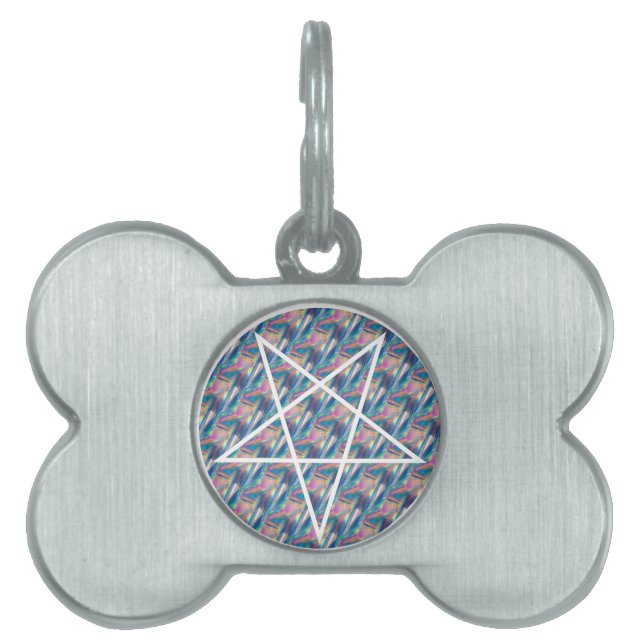 hologram pentagram ID-bricka husdjur (Framsidan)