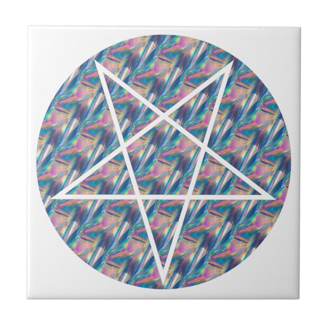 hologram pentagram kakelplatta (Framsidan)