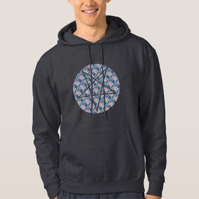 hologram pentagram manar hoodie sweatshirt (Framsida)