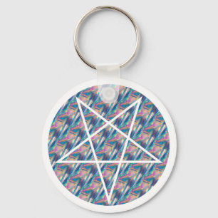 hologram pentagram nyckelring