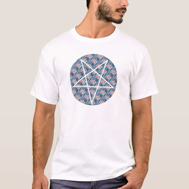 hologram pentagram t-shirt (Framsida)