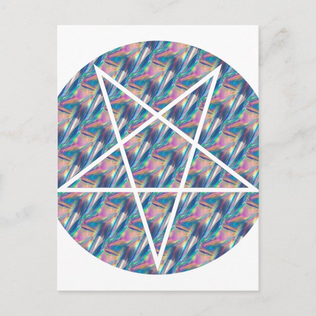 hologram pentagram vykort (Framsida)