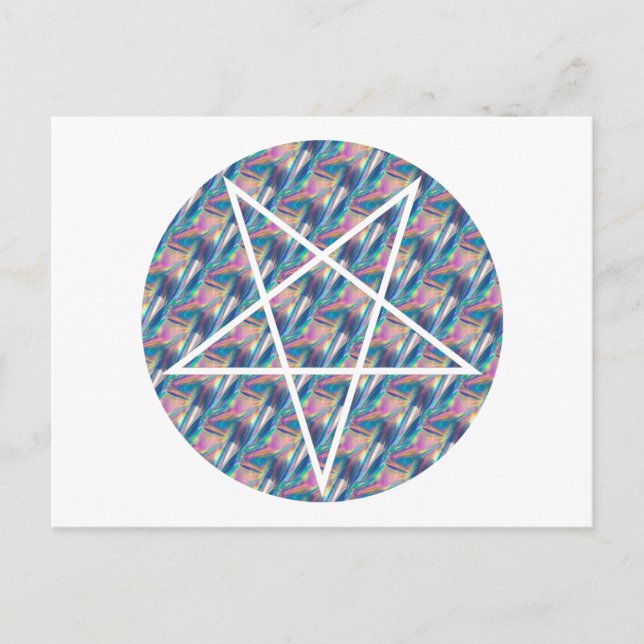 hologram pentagram vykort (Framsida)