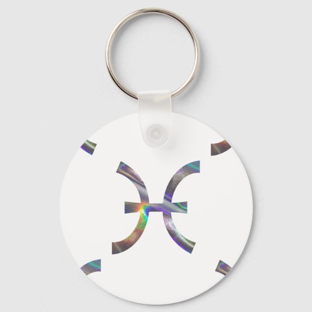 hologram Pisces Nyckelring (Framsida)