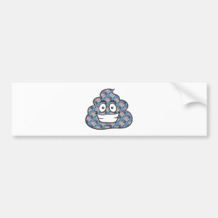 hologram poop emoji bildekal