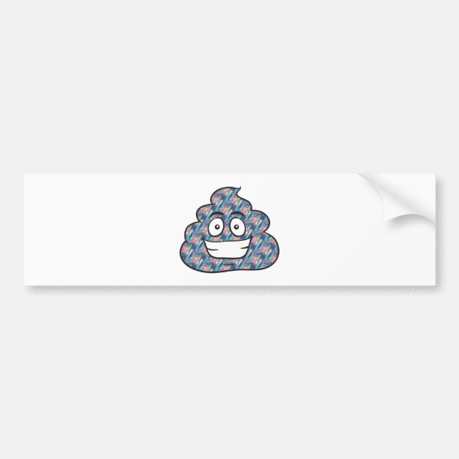 hologram poop emoji bildekal (Framsidan)
