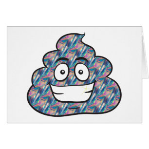 hologram poop emoji hälsningskort