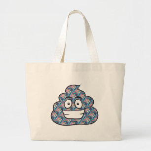 hologram poop emoji jumbo tygkasse