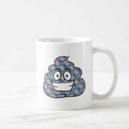 hologram poop emoji kaffemugg