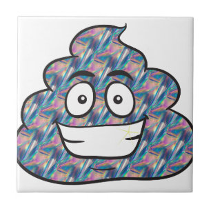hologram poop emoji kakelplatta