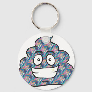 hologram poop emoji nyckelring