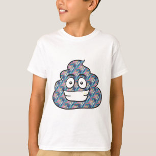 hologram poop emoji tee shirt