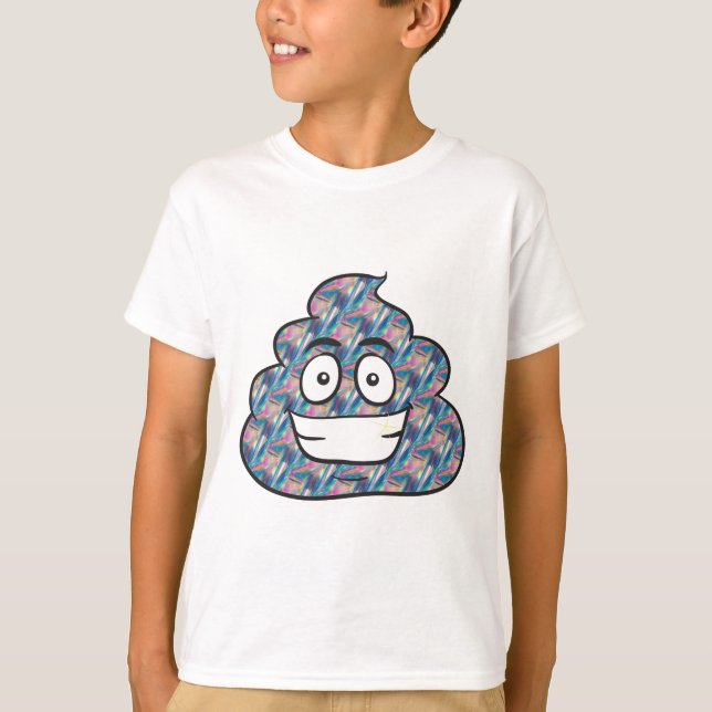 hologram poop emoji tee shirt (Framsida)