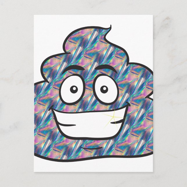 hologram poop emoji vykort (Framsida)