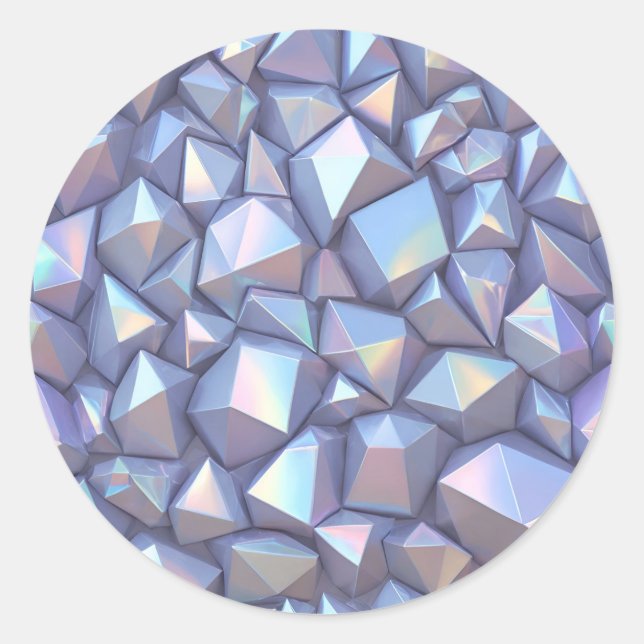 Hologram Runt Klistermärke (Framsida)