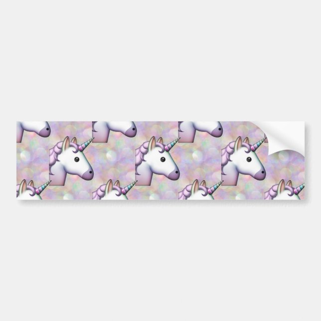 hologram unicorn emoji bildekal (Framsidan)