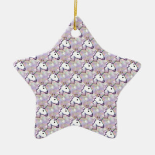hologram unicorn emoji julgransprydnad keramik