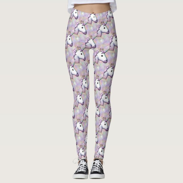 hologram unicorn emoji leggings (Framsida)
