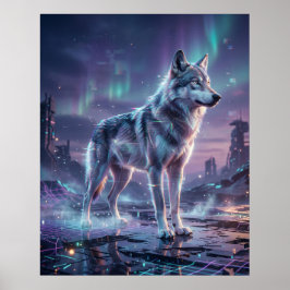 Hologram Varg Glitch Wasteland Poster